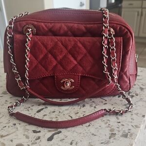 Chanel Caviar Skin Chain Shoulder Bag